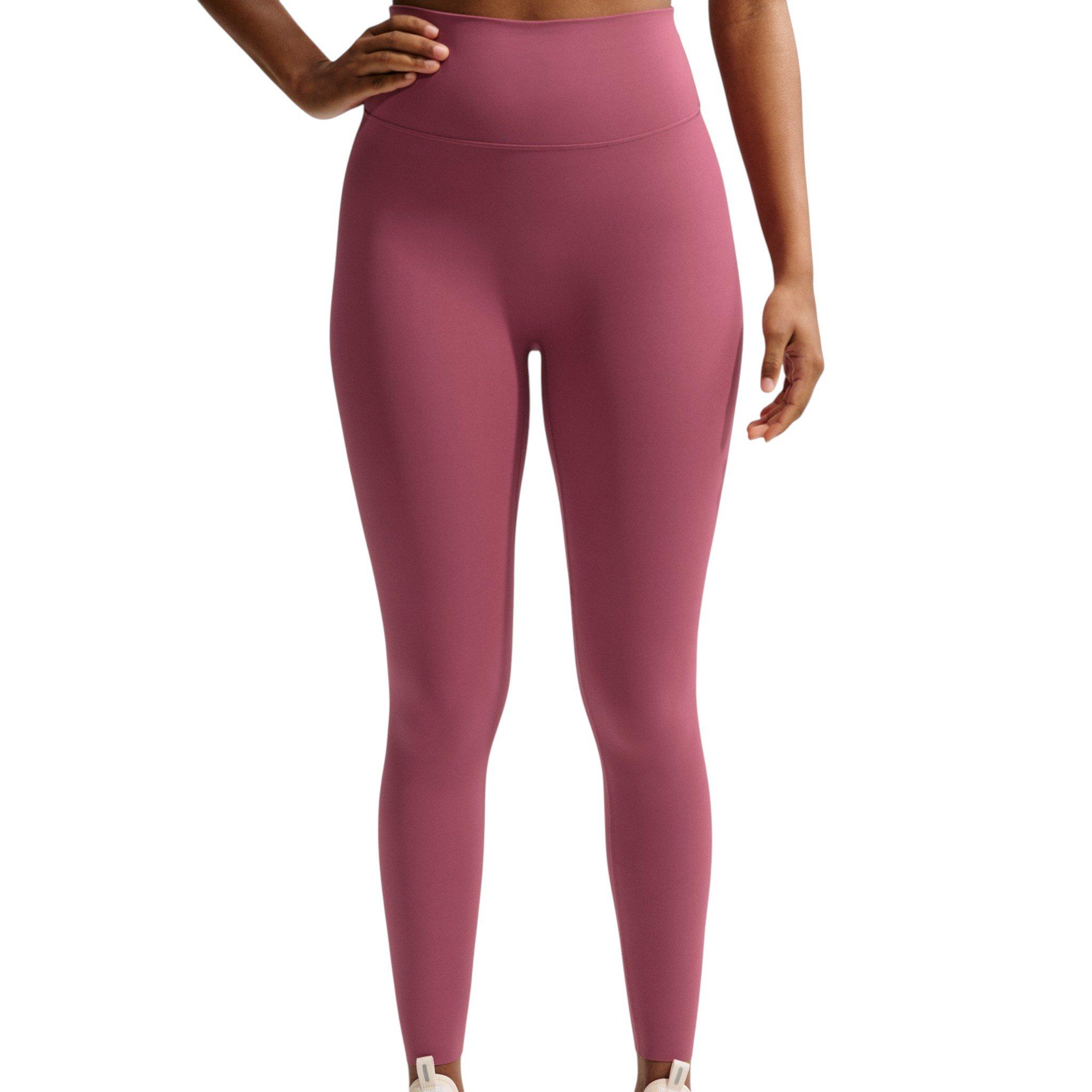 Nike Women's Zenvy High-Waisted 7/8 Leggings with No Front Seam - Pink Smoke - PINK SMOKE